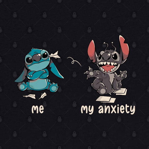 Anxiety Cute Funny Ironic Gift by eduely